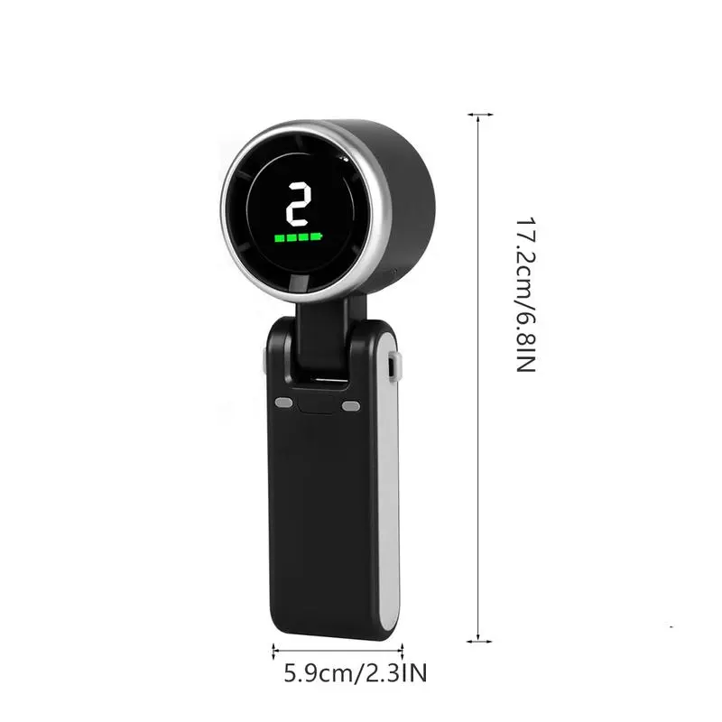 Portable Handheld Turbo Fan, 5 Gear Wind,4000mAh Battery Operated, Up to 10 Working Hours, 3 IN 1 Hand Fan Rechargeable with Air Turbo Tech Cooling Fan for Outdoor Activities, Trave